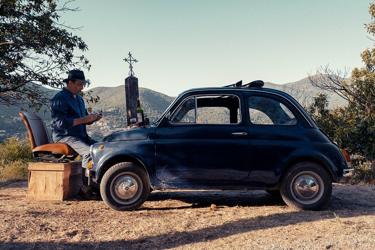 Ciaràn Hinds and the Fiat 500