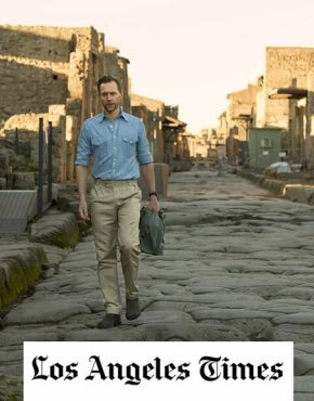 Tom Hiddleston walking through the streets of Pompeii in National Geographic’s “Out of Time.” (Paolo Verzone / National Geographic)